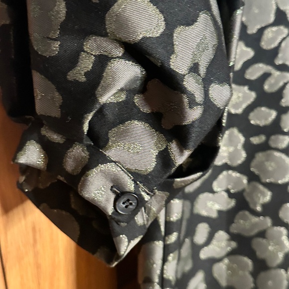 TOPSHOP Bubble Leopard Print Metallic Open Back Mini Dress - Size 8 RUNS BIG - Picture 4 of 4